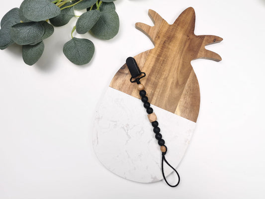 Attache-suce Nouveau-né | Noir & Bois