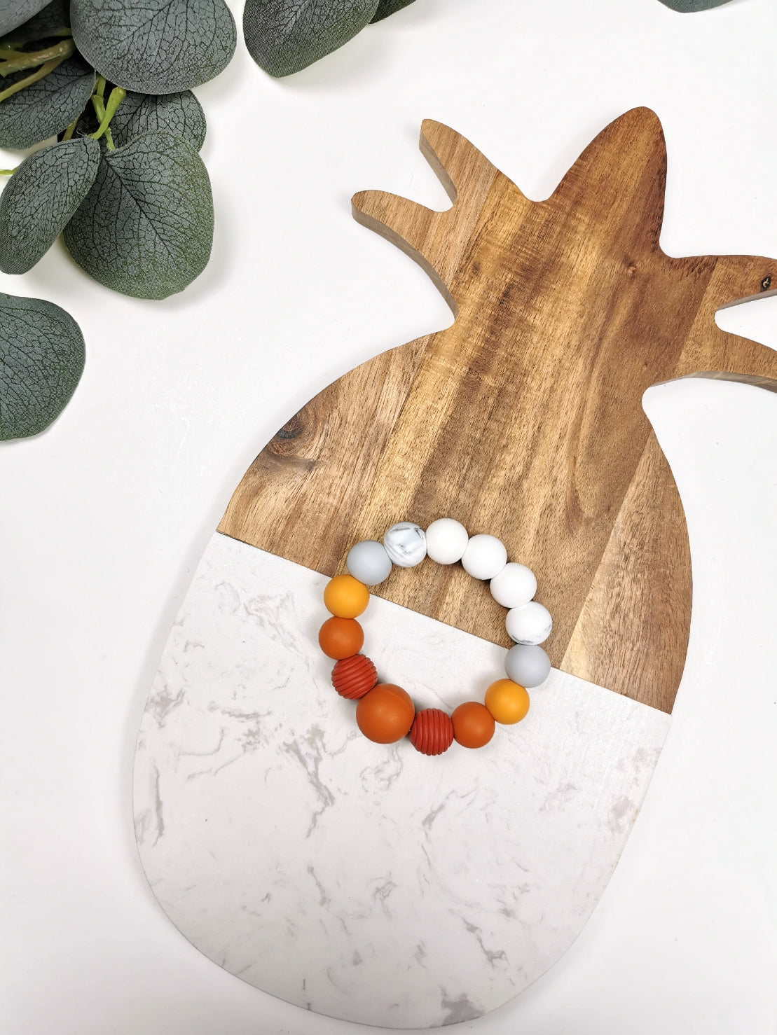 Anneau De Dentition | Rouille, Gris & Blanc