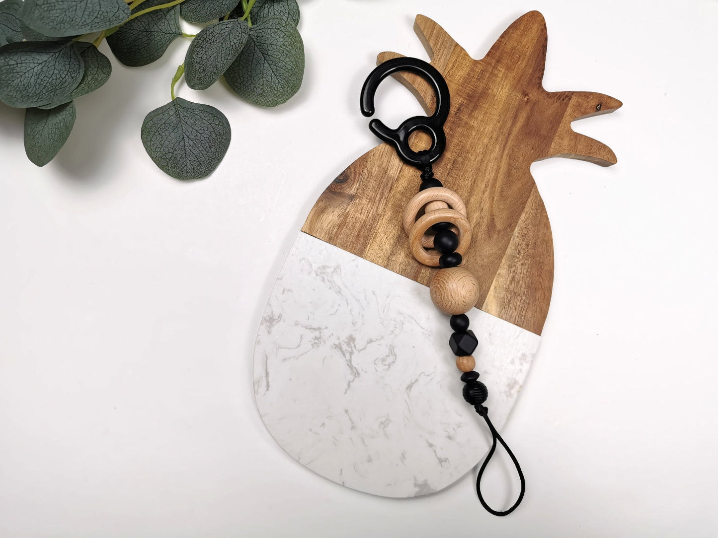 Accrocheur | Noir & Bois