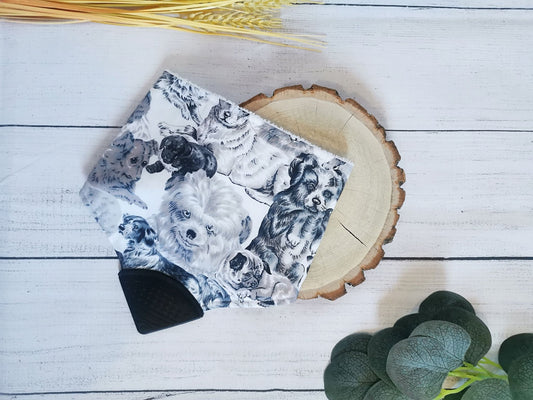 Bavoir Absorbant Avec Embout De Silicone | Chien Monochrome